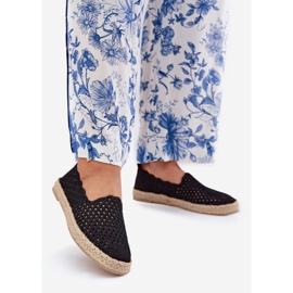 Espadrille da donna con Vinceza 13625 Black Braid nero 1