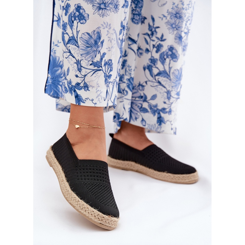 Espadrille da donna con Vinceza 13624 Black Braid nero 2