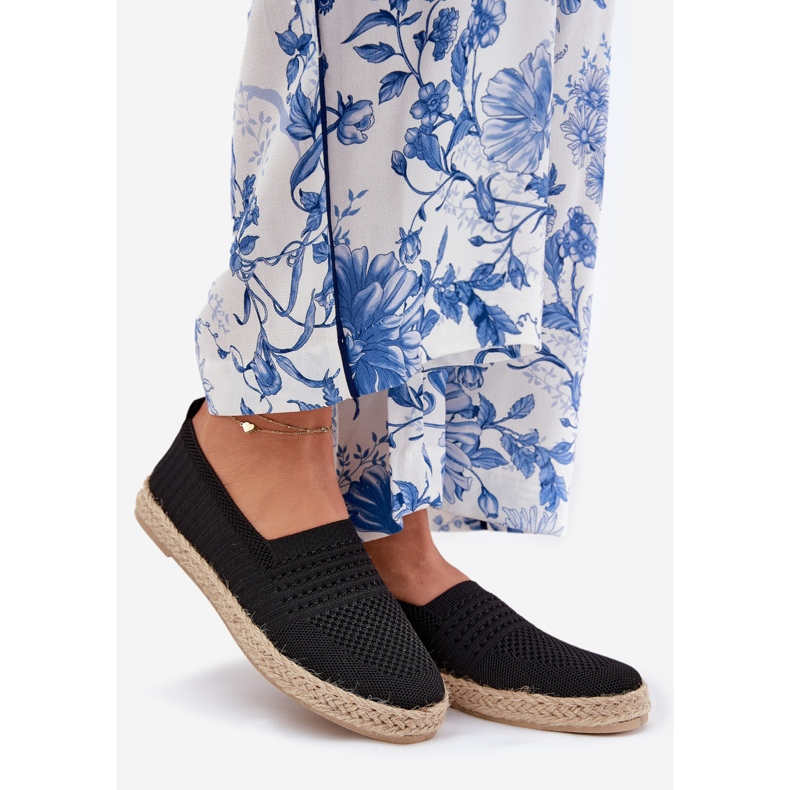 Espadrille da donna con Vinceza 13624 Black Braid nero 1