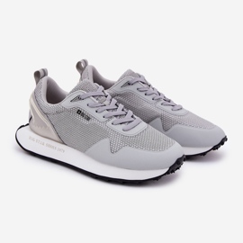 Sneaker maschili sulla Big Star RR174358 Sistema di piattaforma hi-polestri Grey System grigio 1