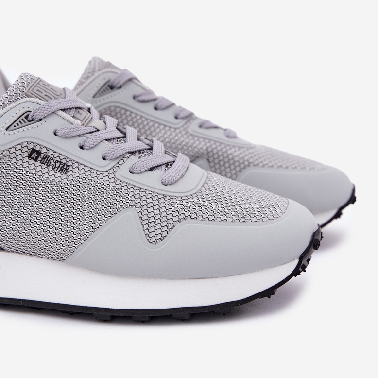 Sneaker maschili sulla Big Star RR174358 Sistema di piattaforma hi-polestri Grey System grigio 2