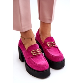 Zazoo 20170 Scarpe da Donna in Pelle Scamosciata con Tacco Alto, Fucsia rosa 4