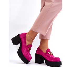 Zazoo 20170 Scarpe da Donna in Pelle Scamosciata con Tacco Alto, Fucsia rosa 1