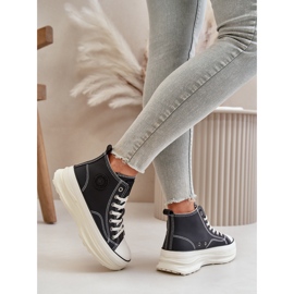 Sneaker da donna sulla piattaforma Big Star OO274063 Black Platform nero 2