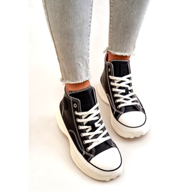 Sneaker da donna sulla piattaforma Big Star OO274063 Black Platform nero 3