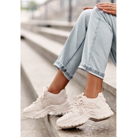 Evento Enormi scarpe sportive femminili sneaker beige 2