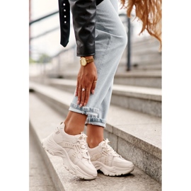 Evento Enormi scarpe sportive femminili sneaker beige 1