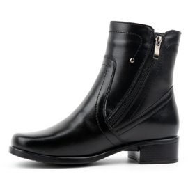 Olivier Stivali isolanti in pelle da donna con due cerniere 310BB, neri 1