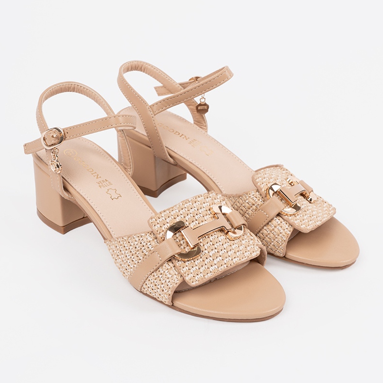 Goodin Sandali da donna beige sul medio post 1