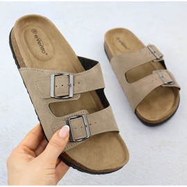 Pantofole regolabili da donna Taupe Evento 8997 beige 1