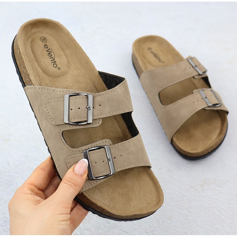 Pantofole regolabili da donna Taupe Evento 8997 beige 1