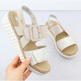 Sandali da donna per Beige Rieker 69260-60 1