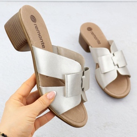 Flip in pelle femminile sul blocco Złote Remonte R8759-90 d'oro 1