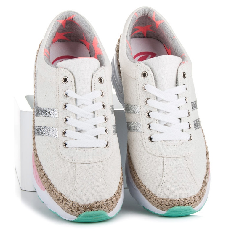 Kylie Sneakers stringate, espadrillas marrone grigio 1