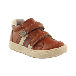American Club Stivaletti in pelle American 703915 blu navy marrone 1