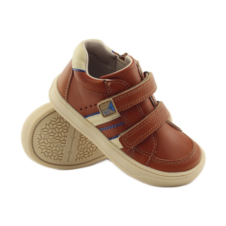 American Club Stivaletti in pelle American 703915 blu navy marrone 3