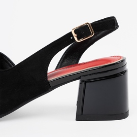 Goodin Sandali in pelle scamosciata nera nero 2