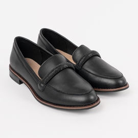 Mocassini neri con inserto in pelle Sergio Leone nero 1