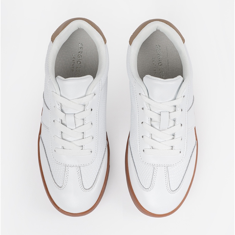 Sneaker bianche in pelle scamosciata Sergio Leone bianco 1