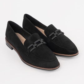 Mocassine nere Sergio Leone con una catena nera nero 1