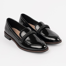 Mocassine con inserto in pelle nera Sergio Leone nero 1