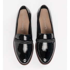 Mocassine con inserto in pelle nera Sergio Leone nero 2