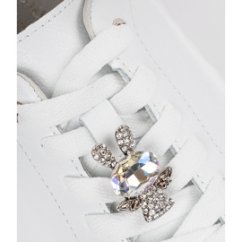 Sneaker bianche con spille in pelle Sergio Leone bianca 1
