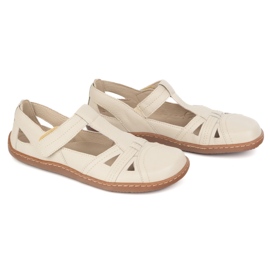Scarpe a piedi nudi femminile Ultralekkie Olivier 1285 Semi -Labels per beige 2