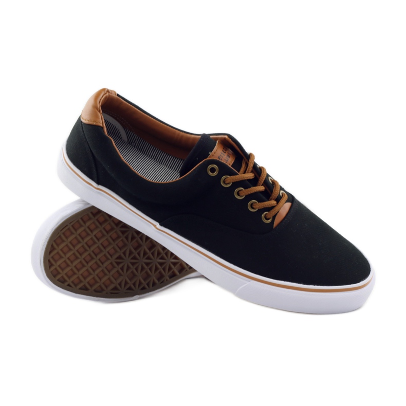 American Club Sneakers nere legate 18-65 nero marrone 3