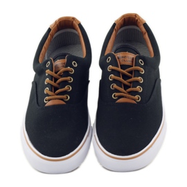 American Club Sneakers nere legate 18-65 nero marrone 4