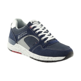American Club Scarpe sportive da uomo sneakers americane 703039 blu navy 1