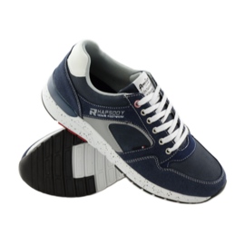 American Club Scarpe sportive da uomo sneakers americane 703039 blu navy 3