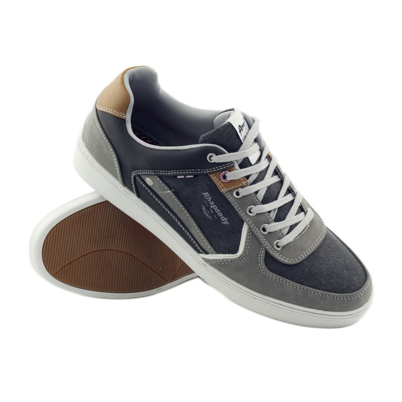 American Club Grigio American 703021 scarpe sportive grigie da uomo marrone 3