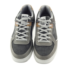 American Club Grigio American 703021 scarpe sportive grigie da uomo marrone 4