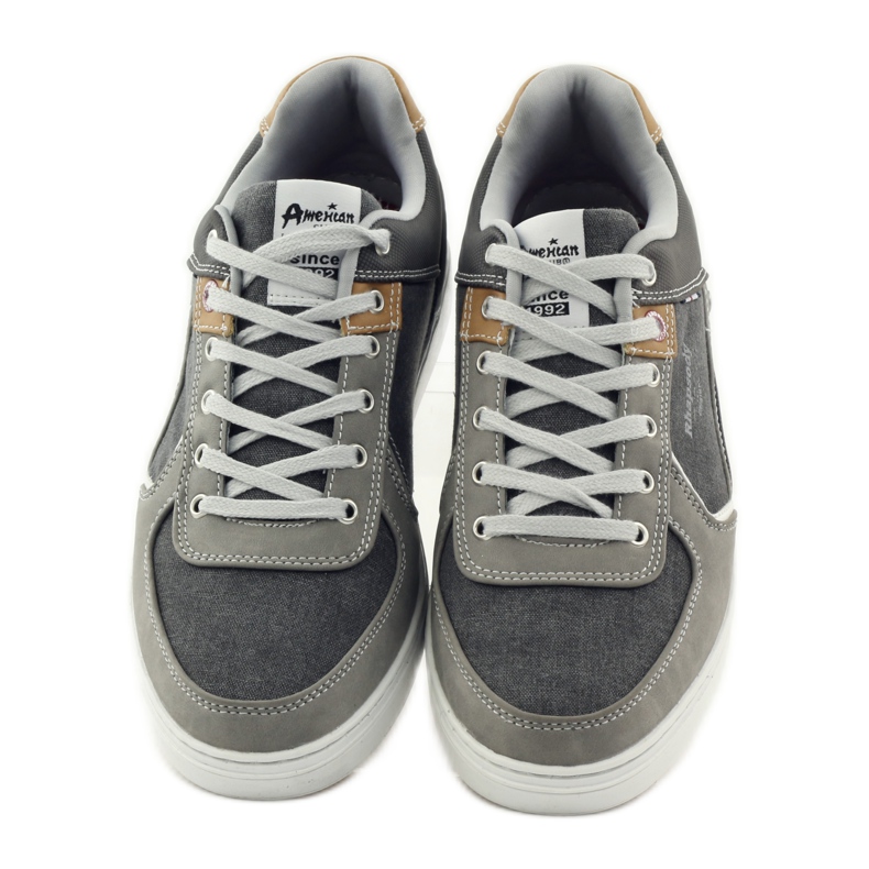 American Club Grigio American 703021 scarpe sportive grigie da uomo marrone 4
