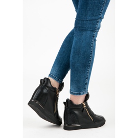 Sneakers nere con cerniera nero 2