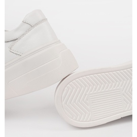 Sneaker bianche sulla piattaforma in pelle Sergio Leone bianca 1
