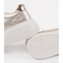 Sneaker dorate sulla piattaforma in pelle Sergio Leone d'oro 1