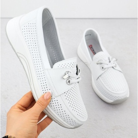 Scarpe in pelle aperta da donna artiker bianco 56c2101 1