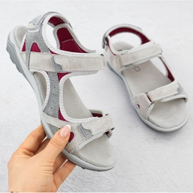 Cambell Camell AL94327 Sandali sportivi in ​​pelle grigio 1