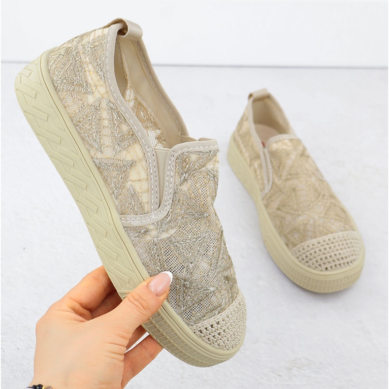 ARTIKER Espadrille femminili inserite con pizzo beige artker 56c2127 1