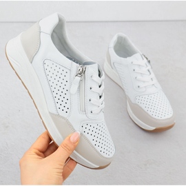 Sneakers in pelle aperta sul cursore bianco artiker 56C1673 1