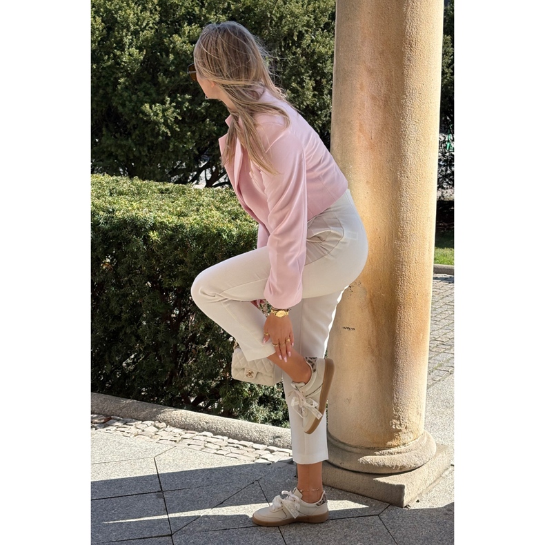 Sneaker da donna bassa con leopardo di pizzo beige 2