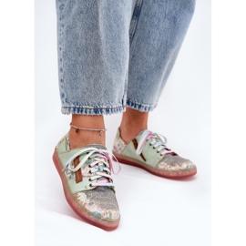 Scarpe in pelle da donna Maciejka 06791-09 verde chiaro 2