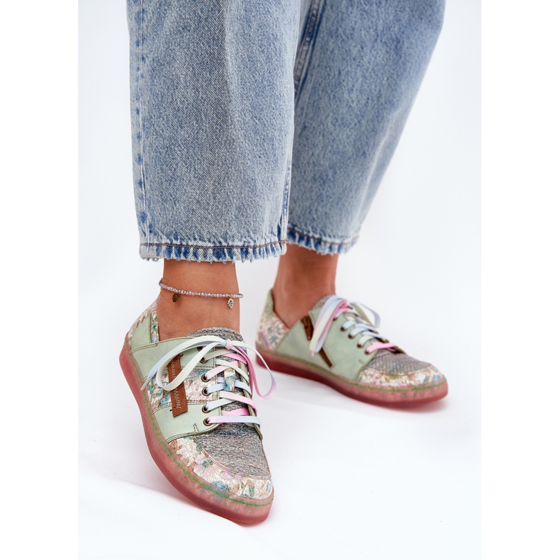 Scarpe in pelle da donna Maciejka 06791-09 verde chiaro 2