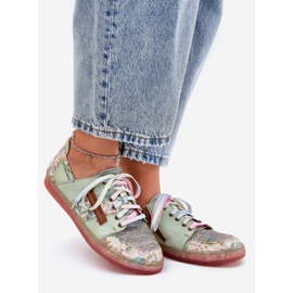 Scarpe in pelle da donna Maciejka 06791-09 verde chiaro 1