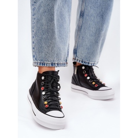 Goe RR2N4101 Sneaker in pelle alta da donna nero 2
