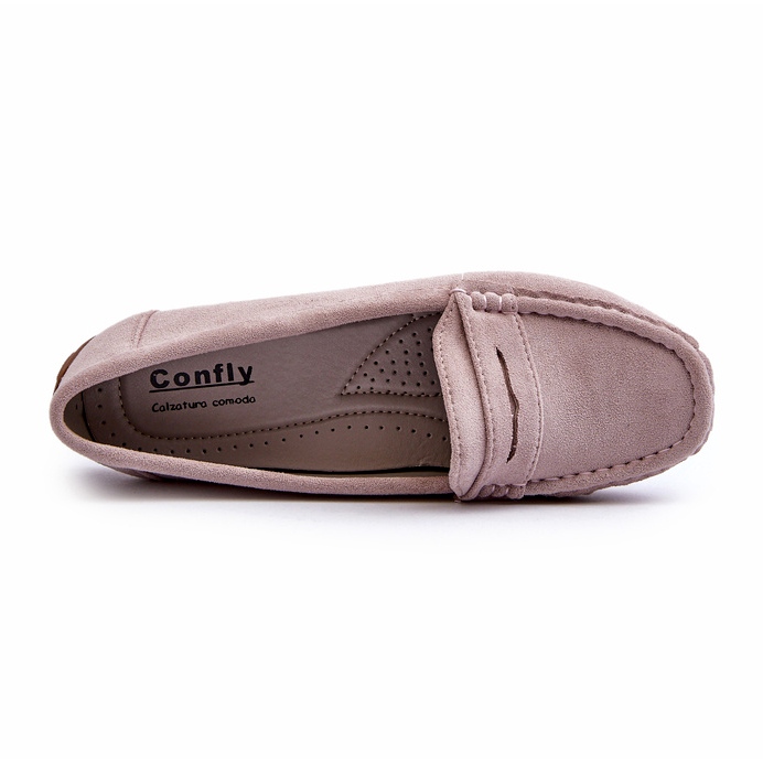 Confly Mocassini grigi in pelle scamosciata grigio 2