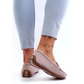 Confly Mocassini grigi in pelle scamosciata grigio 4