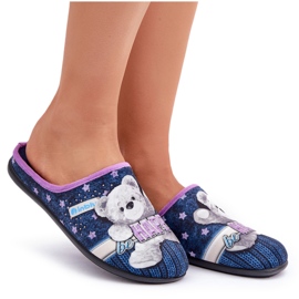 Pantofole da donna con un blu navy inblu GF000025 4